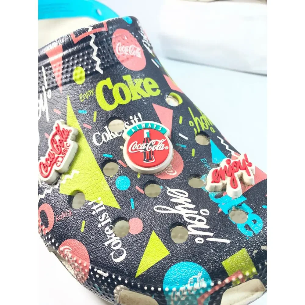 Crocs Classic Clog Coca-Cola 90s Retro Black Multi Men's Size 10 / Women's 12